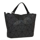 2022 Women Laser Geometry Bag Sequins Mirror Saser Plaid Folding Shoulder Bags Luminous Handbag Diamond Casual Tote Bucket Bag