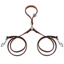 2-Wege-Hundeleine, doppelt, zwei Lederleinen für Haustiere, NoTangle-Koppler mit Griff zum Gehen und Trainieren von 2 kleinen, mittelgroßen Hunden