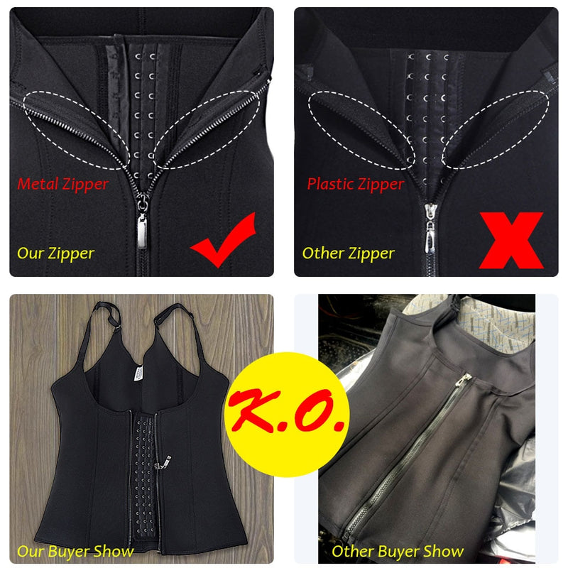 Körperformen Neopren Sauna Schweißweste Taillentrainer Abnehmen Trimmer Fitness Korsett Workout Thermo Modellierband Shapewear