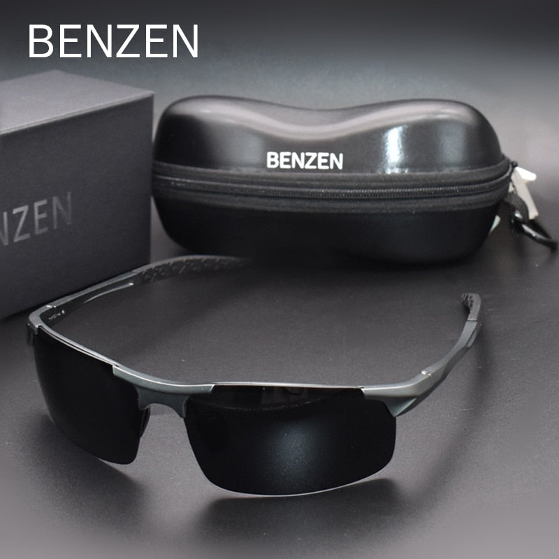 BENZEN Polarisierte Sonnenbrille für Herren Qualität Al-Mg Sport Sonnenbrille Herren UV-Schutz Outdoor Fahrerbrille Schutzbrille 9333