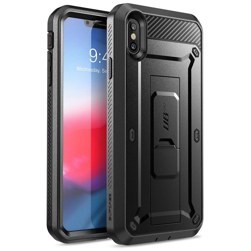 SUPCASE For iPhone Xs Max Case 6.5 inch UB Pro Full-Body Rugged Holster Case with Built-in Screen Protector &amp; Kickstand