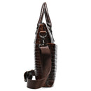WESTAL Herren Aktentasche Herrentasche Echtes Leder Bürotaschen für Herren Laptoptasche Leder Aktentasche Herren Croco Design Computertaschen