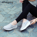Frühling Damen Swing Schuhe Mesh Frau Loafer Flache Plattformen Damenschuh Lässige Keile Damenschuhe Höhe Erhöhende Schuhe