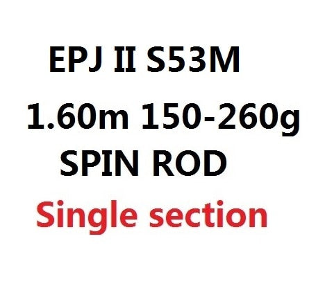 ECOODA EPJ II Full Fuji Parts Single Section 1.6m/1.68m/1.52m Spinn-/Wurfrute Corss Carbon Bootsrute Jiggingrute