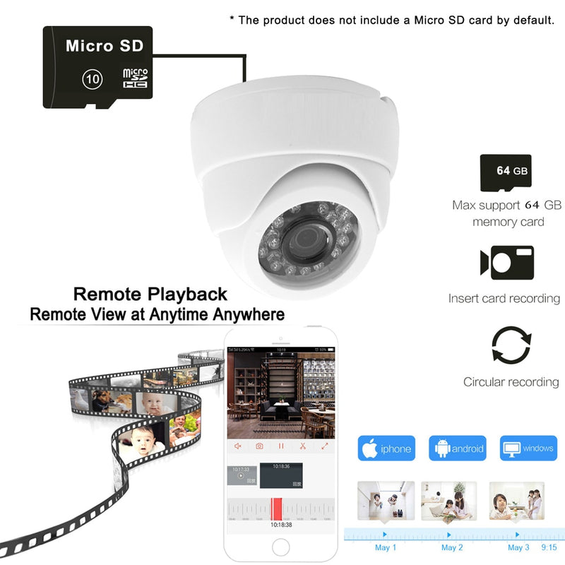 IP-Kamera Wifi 1080p Überwachung Home Security Wireless CCTV-Kameras TF-Kartensteckplatz Infrarot-Audio-Dome IPcam Onvif JIENUO