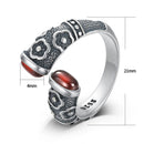 V.YA Retro Rot Granat Ringe 925 Sterling Silber Ring für Frauen Weibliche Natürliche Halbedelstein Schmuck Geburtstagsgeschenk