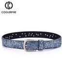 COOLERFIRE Hot New Sale High Quality Luxury Rivet Inlay Ancient Belt For Women Pin Buckle Waist  Women Belt LB021