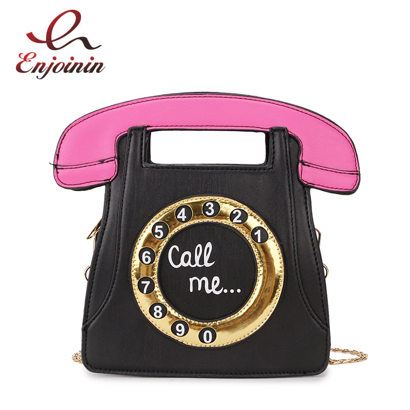Neuheit Telefon Design Schulter Umhängetasche Damenmode Geldbörsen und Handtaschen Lässige Mädchen Kette Umhängetasche Weibliche Clutch Bag