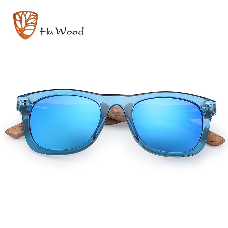 Hu Wood Kids Polarized Sunglasses for Boys and Girls with Recycled Frames and Beech Wood Arms | 4 to 8 years