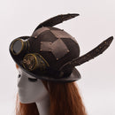 Steampunk Hut Retro Cute Rabbit Bunny Ears Goggle Billycock Bräutigam Punk Bowler Fedora Damen Top Hats