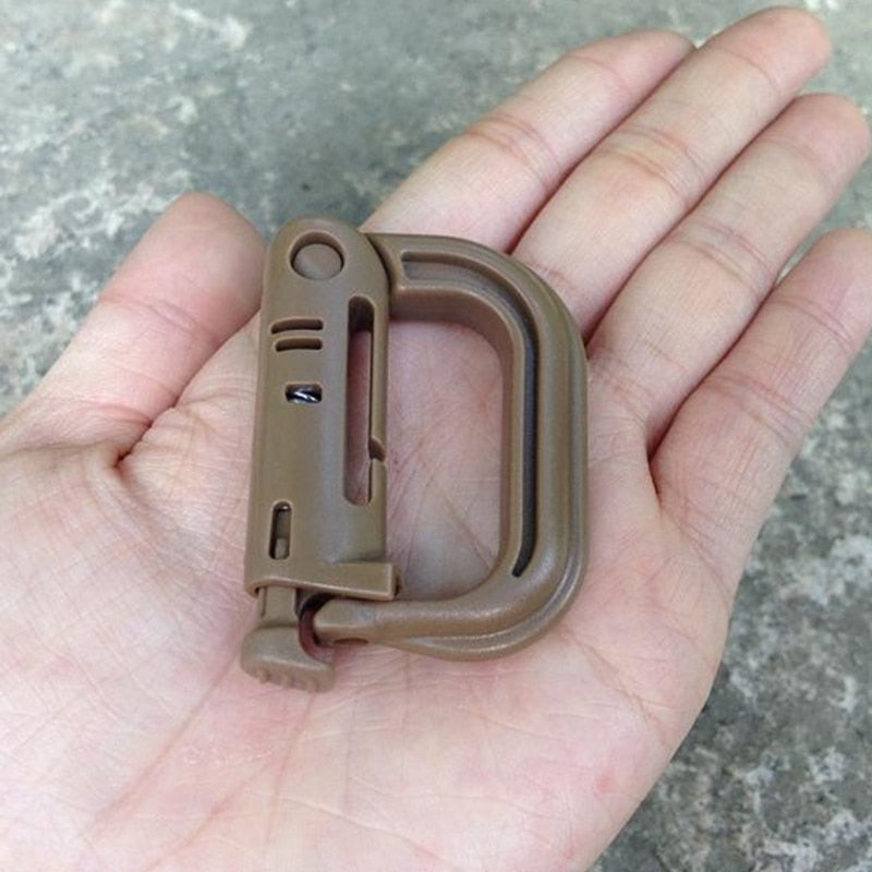 5PCS Grimloc Molle Carabiner D Locking Ring  Plastic Clip Snap Type Ring Buckle Carabiner Keychain ITW fastener Bag buckle