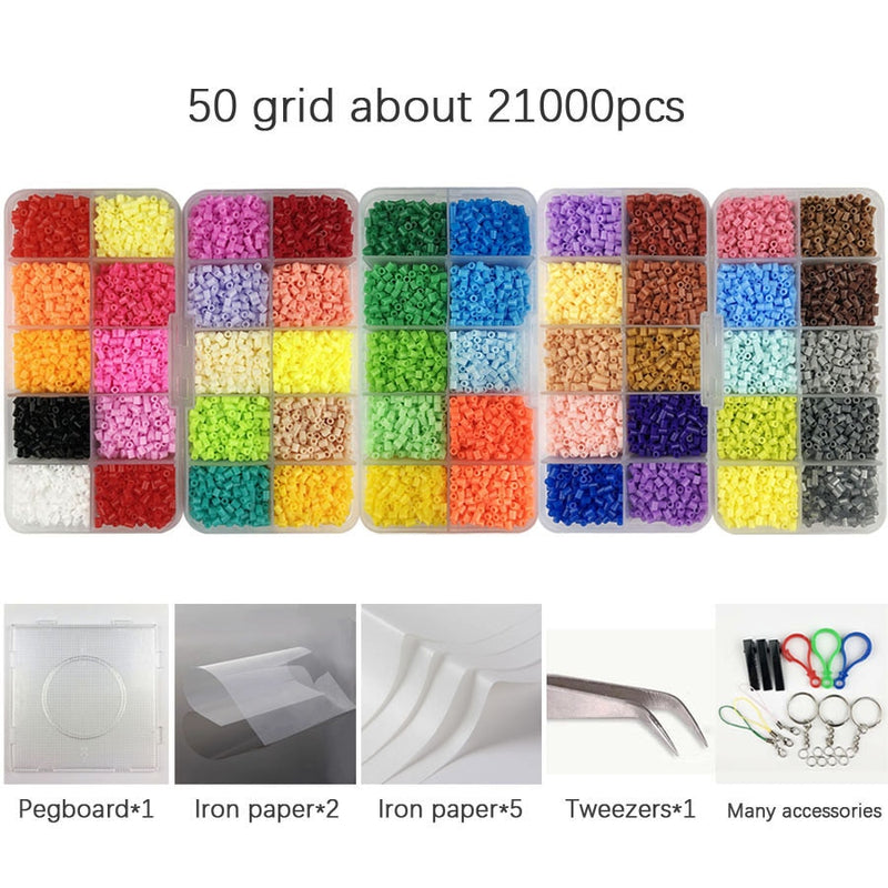 2,6 mm Mini Hama Perlen 80 Farben Kits Perler PUPUKOU Perlen Werkzeug und Vorlage Bildung Spielzeug Sicherung Perlen Puzzle 3D für Kinder