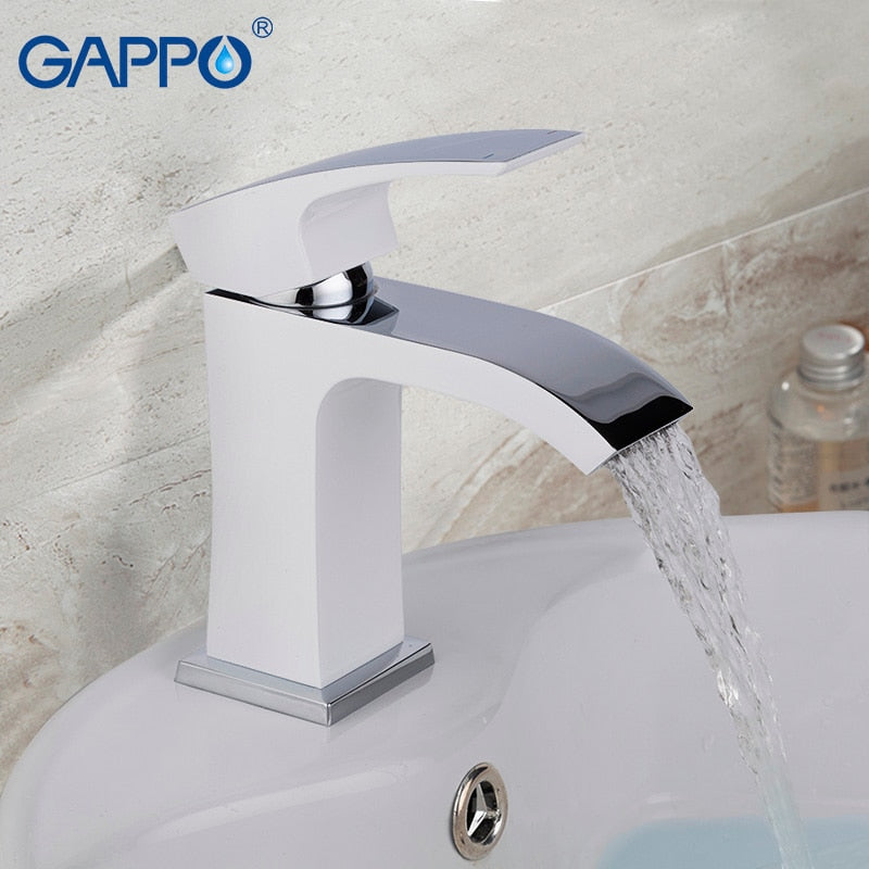 Gappo Black Faucet mixer bathroom torneiras Waterfall Basin Faucets bathroom cold hot water brass mixers single handle faucet