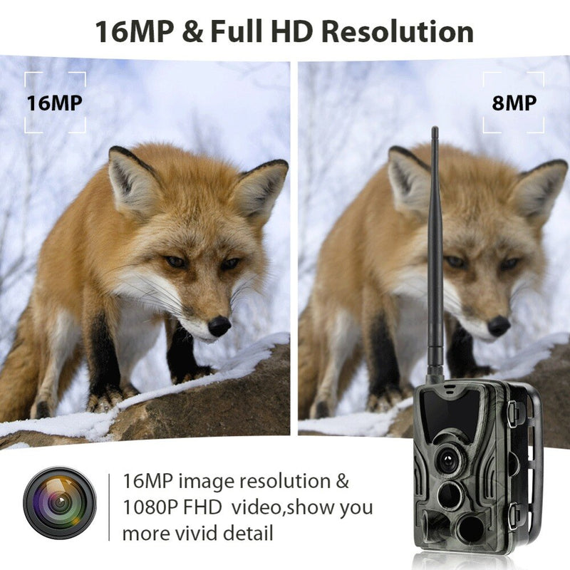 2G MMS SMS SMTP Trail Wildkamera 20MP 1080P Nachtsicht-Mobilfunk-Jagdkameras HC801M Drahtlose Fotofalle