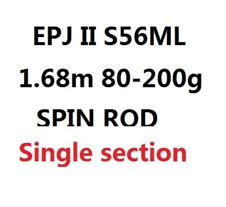 ECOODA EPJ II Full Fuji Parts Single Section 1,6 m/1,68 m/1,52 m Spinning/Casting Rod Corss Carbon Boat Rod Jigging Rod