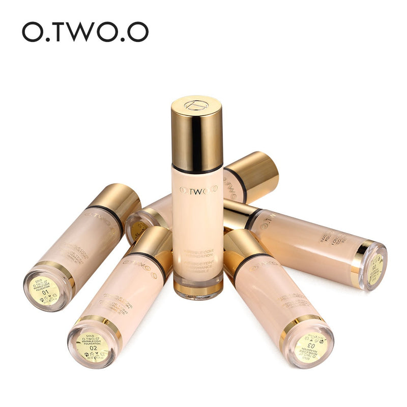 O.TWO.O Liquid Foundation Unsichtbare Vollständige Abdeckung Make-up Concealer Whitening Moisturizer Wasserdichte Make-up-Foundation 30ml