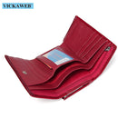 VICKAWEB Mini Damen Geldbörsen Alligator Hasp Damen Geldbörsen Geldbörse Damenmode Kurze Echtleder Geldbörse Damen Kleine Geldbörse