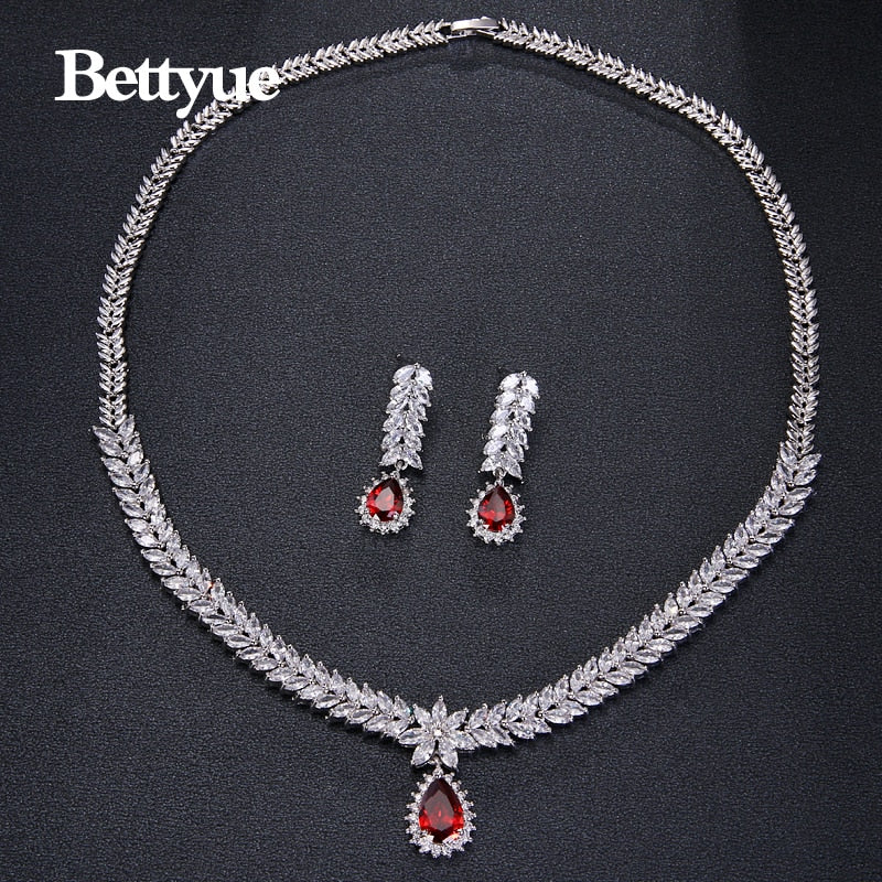 Bettyue Charming Fashion Elegance Kubikzircon Multicolor Europa und Amerika Stil Großhandel Schmuck Sets Frauen edle Verzierung