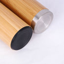 UPORS 450ml Bamboo Stainless Steel Thermos with Tea Infuser BPA Free Insulated Coffee Tumbler Leak Proof Lid Travel Mug Thermos