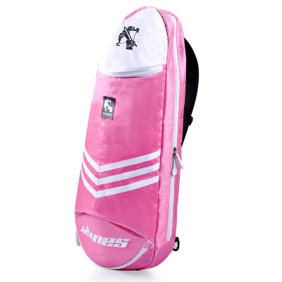 Bolsos de raqueta de bádminton para hombre y mujer, mochilas, bolsos de hombro, peso ligero pequeño, 3 volúmenes, 6 bolsos, bolsos deportivos para raqueta de mujer