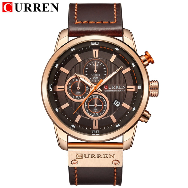 Top-Marke Luxus CURREN Mode Lederband Quarz Herrenuhren Casual Date Business Male Armbanduhren Uhr Montre Homme