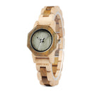 BOBO BIRD M25 Reloj de madera para mujer Movimiento de cuarzo de lujo Reloj de pulsera ligero para mujer Relojes de mujer con caja de regalo