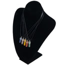 Colgante de piedra Natural LFPU, collar con colgante de piedra de cristal con punto curativo en forma de bala, joyería para mujer