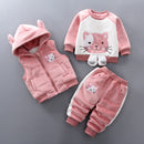 Baby Mädchen Winter Herbst Kleidung Sets Neugeborenes Baby Casual Samt Dicke 3pcs Trainingsanzüge für Bebe Mädchen