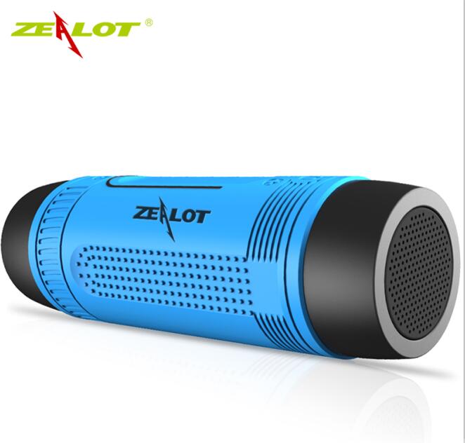 Zealot S1 Bluetooth Speaker Outdoor Bicycle Speaker Portable Waterproof Wireless Speaker Support TF card+ Flashlight +Bike Mount