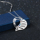 Personalisierte Halsketten Silberfarbe Herzform Anhänger Gravieren Namensketten Geburtsstein Modeschmuck DIY Geschenk für Frauen