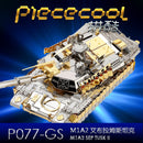 MMZ-MODELL Piececool 3D-Puzzle aus Metall M1A2 SEP Tusk2 Tank Millitary Assembly Metallmodellbausatz DIY 3D-Laserschnitt-Modell-Puzzle-Spielzeug