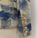 HOCHWERTIGE neue Art und Weise 2022 Designer-Blazer-Jacken-Frauen Löwe-Metallknöpfe zweireihige Farben, die Jacquard-Blazer malen
