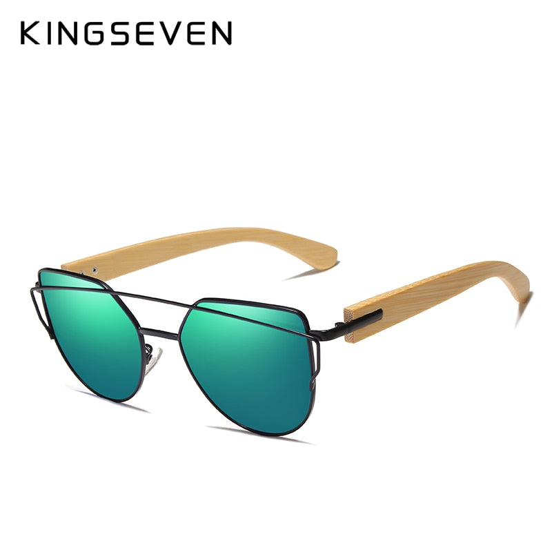 KINGSEVEN Handmade Holz Sonnenbrille Herren Bambus Sonnenbrille Damen Brand Design Original Holzbrille Oculos de sol masculino