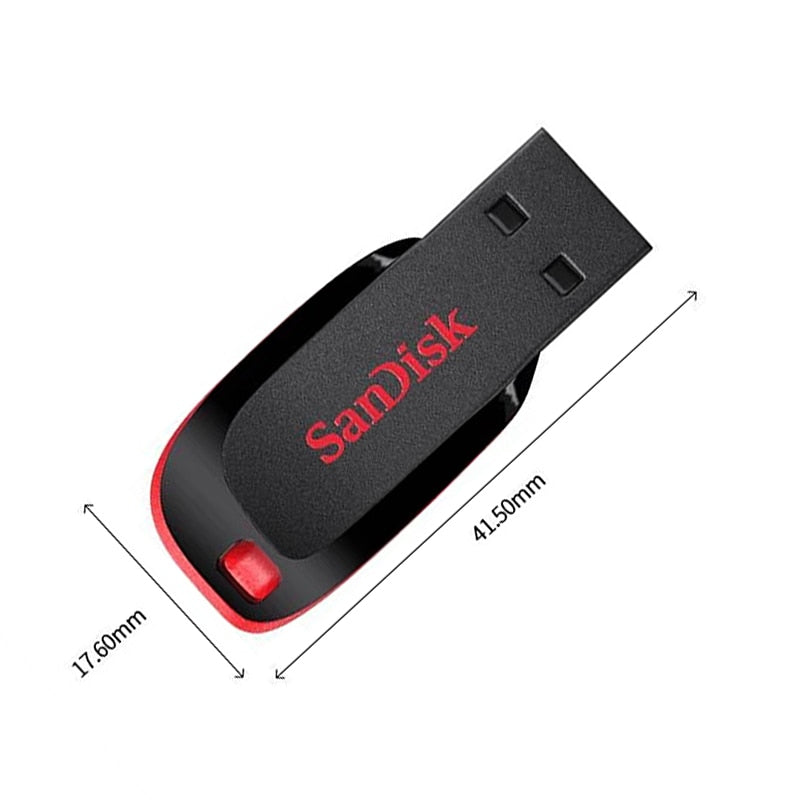 Original SanDisk USB Flash Drive 128GB USB 2.0 Memory Stick 32GB 64GB 16GB USB Disk Pen Drive CZ50 Memory Stick Pendrive