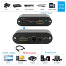 4K HDMI Audio Extractor 5.1 4K 60Hz Audio HDMI Extractor Splitter HDMI zu Toslink Audiokonverter HDMI ARC 4K für Xbox Series X