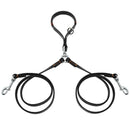 2-Wege-Hundeleine, doppelt, zwei Lederleinen für Haustiere, NoTangle-Koppler mit Griff zum Gehen und Trainieren von 2 kleinen, mittelgroßen Hunden