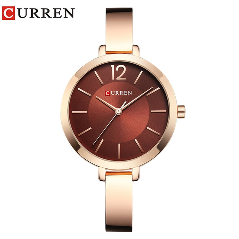 CURREN Neue Kreative Design Quarzuhr Frauen Lässige Mode Stilvolle Damen Geschenk Armbanduhr Vintage Uhren Relogio Feminino