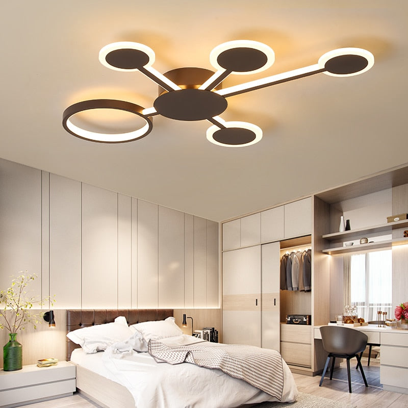 NEO Gleam New Design Modern Led Ceiling Lights For Living Room Bedroom Study Room Home Coffee Color Finished Ceiling Lamp