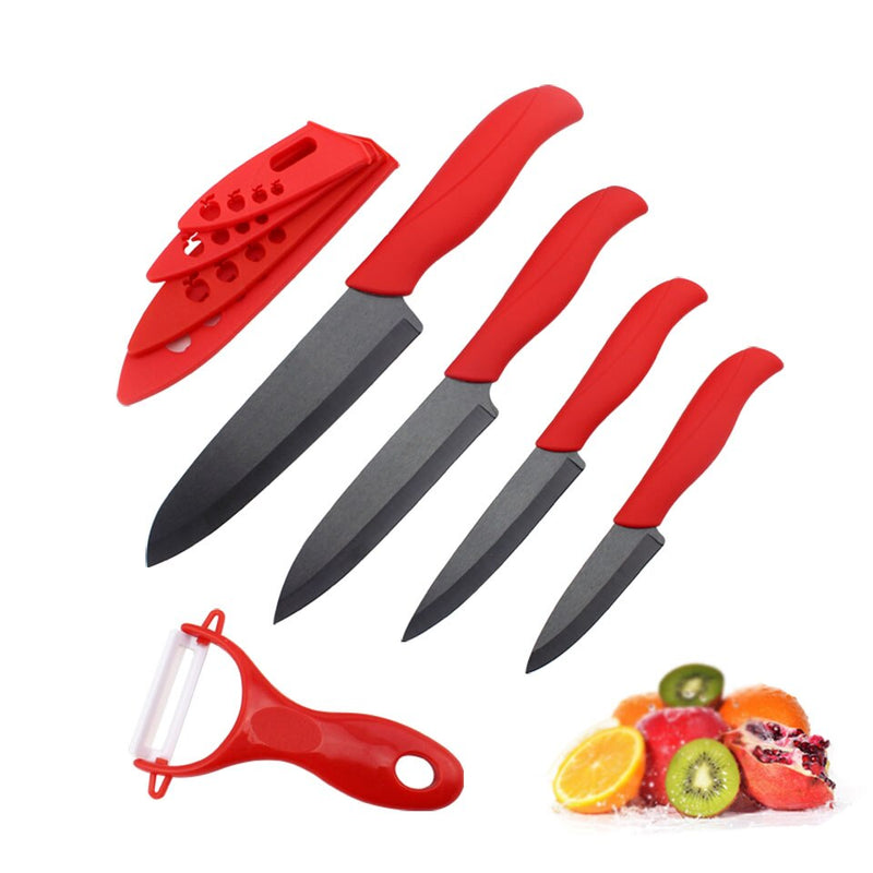 FINDKING Brand black ceramic blade kitchen knife set Zirconia kitchen Ceramic Knife set 3" 4" 5" 6" inch+ Peeler+4 Covers