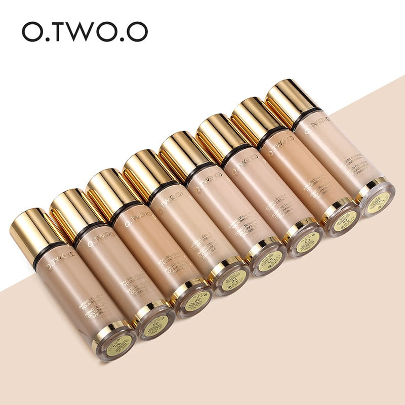 O.TWO.O Liquid Foundation Unsichtbare Vollständige Abdeckung Make-up Concealer Whitening Moisturizer Wasserdichte Make-up-Foundation 30ml