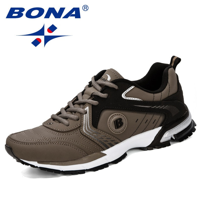 BONA Laufschuhe Herren Mode Outdoor Leichte Atmungsaktive Turnschuhe Herren Lace-Up Sport Walking Jogging Schuhe Herren Bequem