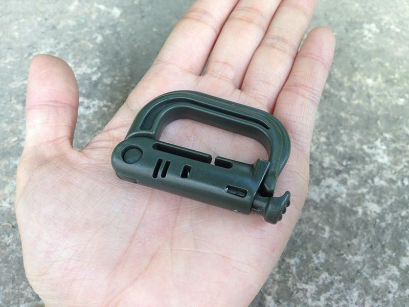 5PCS Grimloc Molle Carabiner D Locking Ring  Plastic Clip Snap Type Ring Buckle Carabiner Keychain ITW fastener Bag buckle