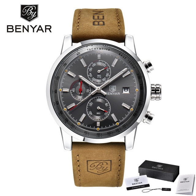 2021 neue BENYAR Top-Marke Luxus Herrenuhr Quarzuhr wasserdicht Automatik Chronograph Männer Militäruhr relogios masculinos