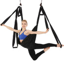 6 Griffe Anti-Schwerkraft-Yoga-Hängemattenstoff Yoga Flying Swing Traction Device Yoga-Hängematten-Set Ausrüstung für Pilates-Körperformung