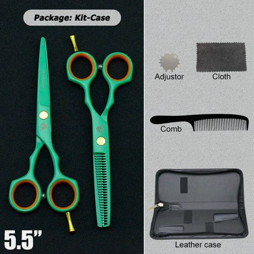 Tijeras de pelo negro de 5,5 ", tijeras de afeitar, tijeras calientes, diseños de corte de pelo, herramientas de peluquería baratas, cortadora de pelo, tijeras para niños