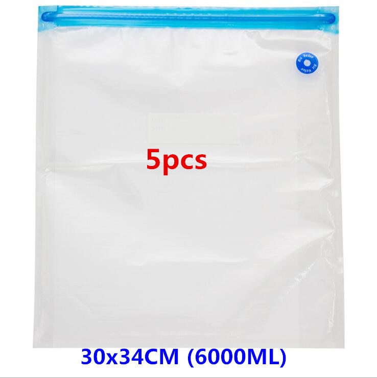 Kitchen Food Vacuum bag 5 Size available Pumping vacuum Sealer bag for Fresh-keeping/Food Storage Reusable bag Vacuum packaging