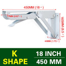 NAIERDI 2 STÜCKE Klappwinkel 8-20 Zoll Dreieck Regal Schwere Unterstützung Verstellbare Wandbank Tisch Möbelbeschläge