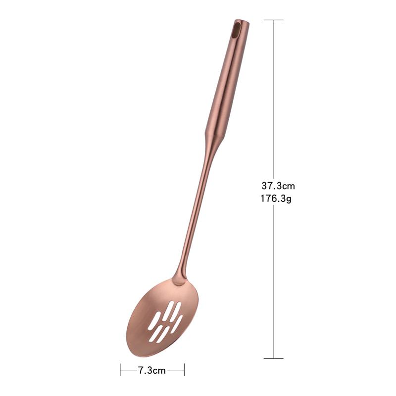 Küchenutensilien aus Edelstahl in Roségold, Kochwerkzeuge, Kochgeschirr-Set, Pfannenwender, Löffel für Restaurant-Geschirr-Set, Utensilien