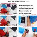 WALFOS 1 Stück Food Grade Cooking Baking BBQ Handschuh Hitzebeständiger Silikon BBQ Grillhandschuh Barbecue Grillhandschuh BBQ Tools