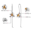 Lotus Fun Plata de Ley 925 auténtica, joyería fina hecha a mano Original Natural, bonitos pendientes colgantes de moda con flores florecientes para mujer
